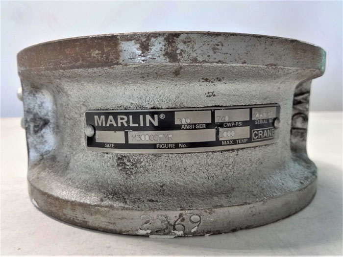 CRANE MARLIN 4" 300#WCB DOUBLE DISC WAFER CHECK VALVE, FIG# M300CCPYR