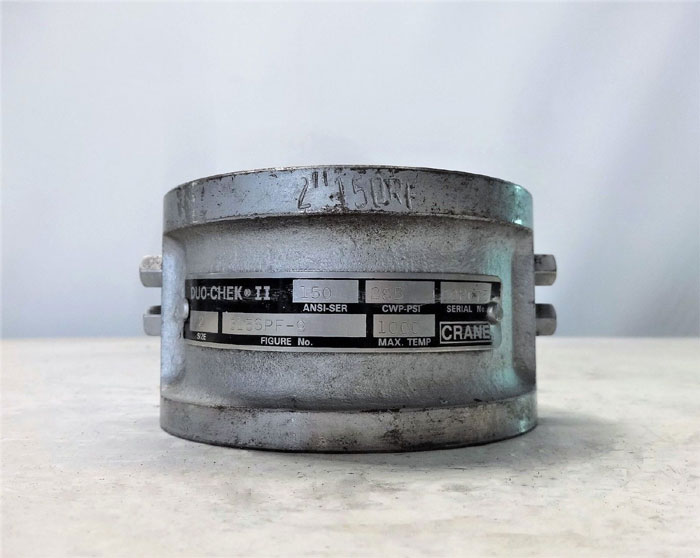 CRANE DUO-CHEK II 2" 150# DOUBLE DISC WAFER CHECK VALVE, 1000°F, FIG# G15SPF-9