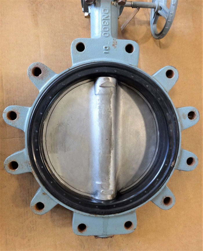 Kitz 12" Gear Operated Butterfly Valve, DI Body, 316SS Disc, Fig# DJ LHE