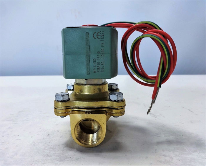 ASCO RED HAT 2-WAY 1/2" NPT BRASS SOLENOID VALVE 8210G007