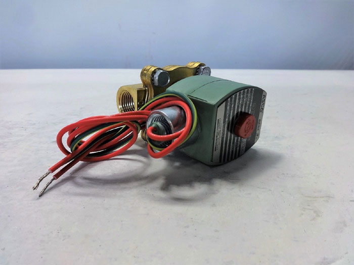 ASCO RED HAT 2-WAY 1/2" NPT BRASS SOLENOID VALVE 8210G007