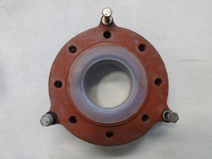 4" X 2" CARBON STEEL EXPANSION JOINT, CLEAR TEFLON LINED BELLOW