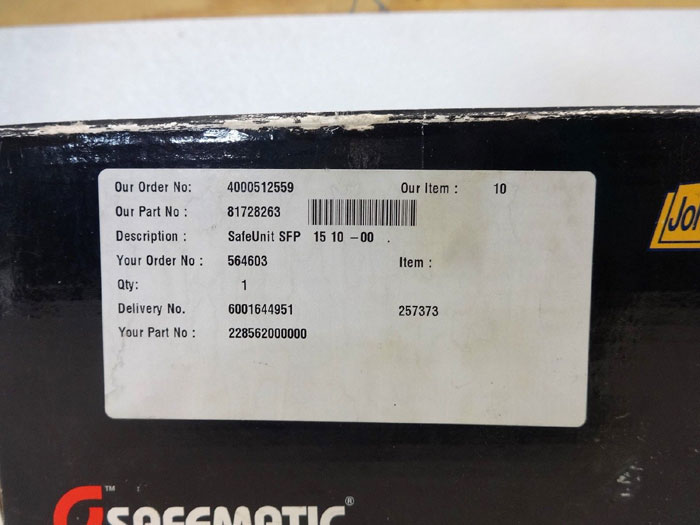 JOHN CRANE SAFEUNIT SFP-15-10 WATER FLOW & PRESSURE CONTROL MONITORING ...