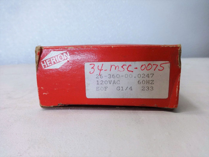 HERION 26360 00 SOFT SEAL AIR VALVE 26-360-00.0247