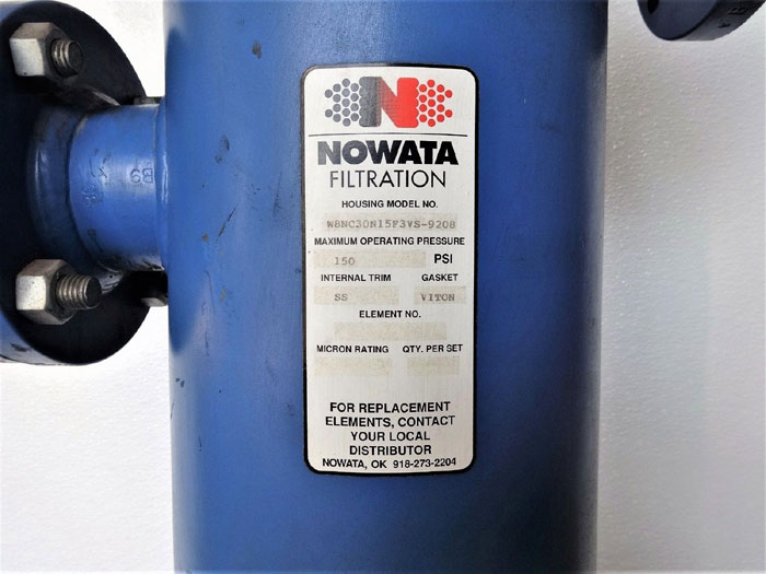 Nowata Filtration Filter Pot #W8NC30N15F3VS-9208 w/ Magnom Magnetic Filter