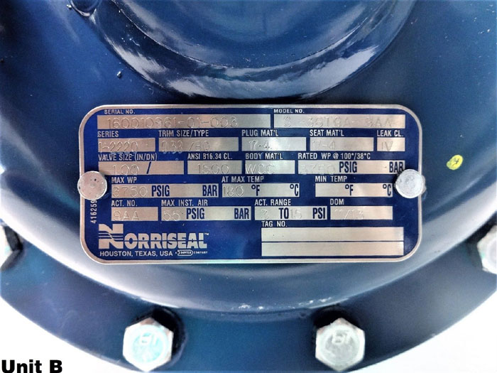 Norriseal 1" NPT Control Valve S-36TGA-9AA