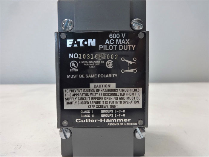 Eaton Cutler-Hammer Limit Switch 10316H1002