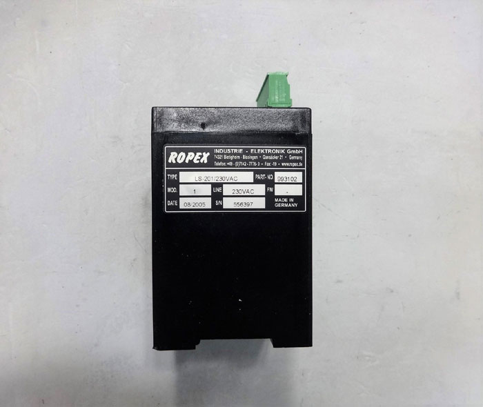 Ropex LS-201 Controller, Type LS-201/230VAC, Part# 993102, Model 1