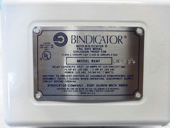 Bindicator Roto-Bin-Dicator Level Sensor RXAF 06-95