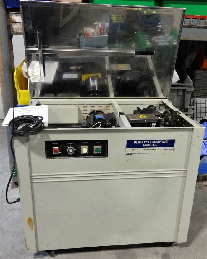 ULINE SEMI-AUTOMATIC POLY STRAPPING MACHINE H-959