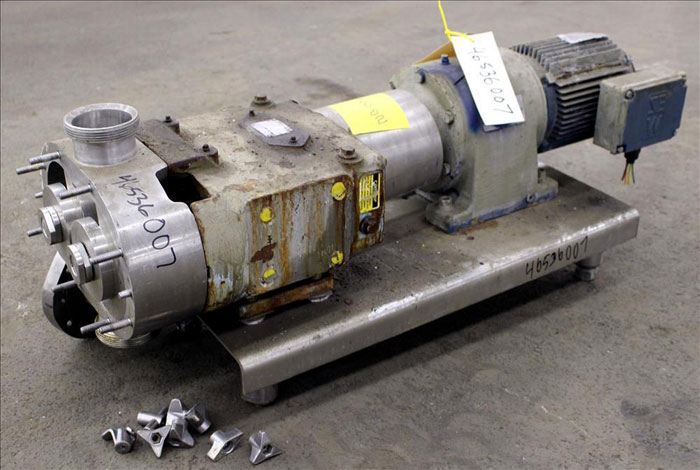 Waukesha 3" Rotary Positive Displacement Pump, Model 130, Stainless (46536007)