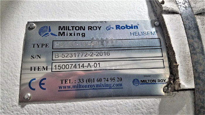 Milton Roy Robin Helisem Side Entry Mixer / Agitator H2c.60-30/440