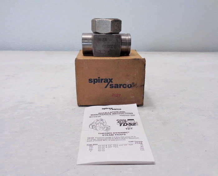 Spirax Sarco TD52 1/2" Thermo Dynamic Steam Trap 54530B