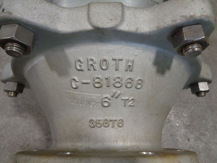 Groth 6" FF 150# Flame Arrester, Aluminum, 7618-06-11-F00