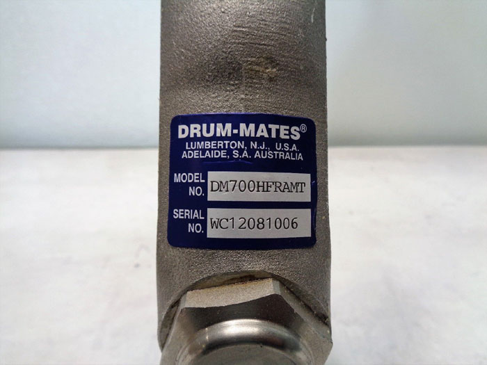 DrumMates 1" Xtreme Duty Hand Nozzle, SSALTFE, Model DM700HFRAMT