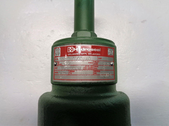 Hydroseal 2" NPT Pressure Relief Valve, Type 12BG8M0V00/A0