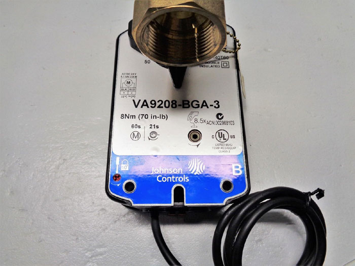Johnson Controls 1-1/4" NPT Actuated Ball Valve VA9208-BGA-3 & VG1241DR+938BGA