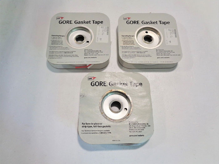 Lot of (3) Gore 1" x 0.40" x 50' Gasket Tape, 13023760, 0050401.00