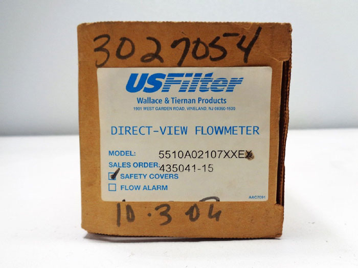 US Filter Wallace Tiernan Direct View Flowmeter 5510A02107XXEX