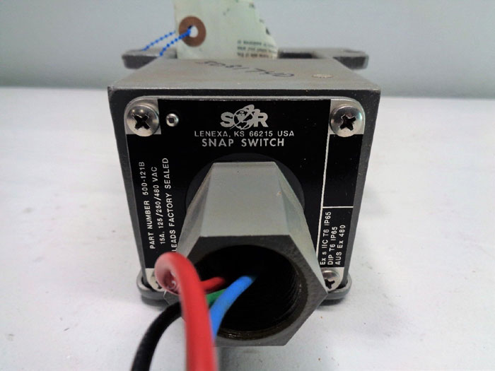 SOR Static-O-Ring Pressure Switch, 3 to 50 PSI, 4BA-KB5-M2-C1A-TT