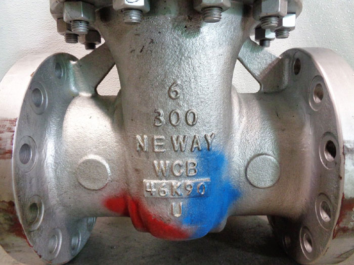 Neway 6" 300# WCB Gate Valve, Fig# 6G3RA5-NC-ULE1