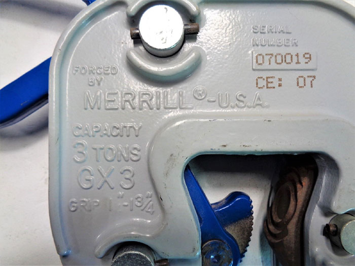 Cooper Campbell Merrill GX3 Lifting Clamp, 3 Ton Capacity