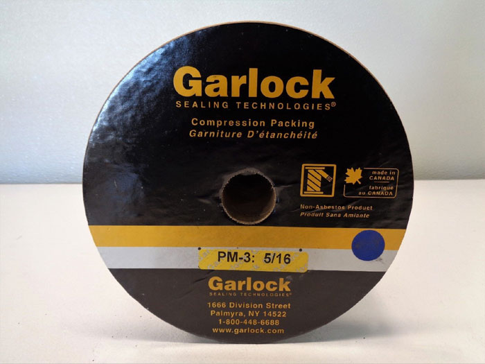 Garlock 5/16" Packmaster #3 Graphite Square Braid Compression Packing, 5lb, PM-3