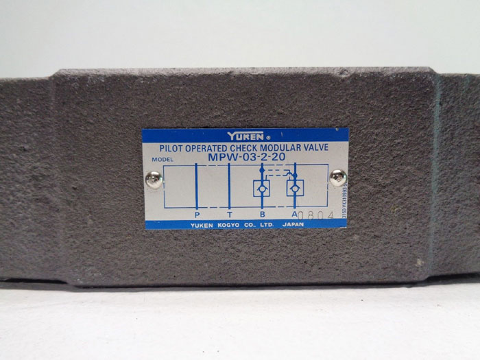 Yuken Pilot Operated Check Modular Valve MPW-03-2-20