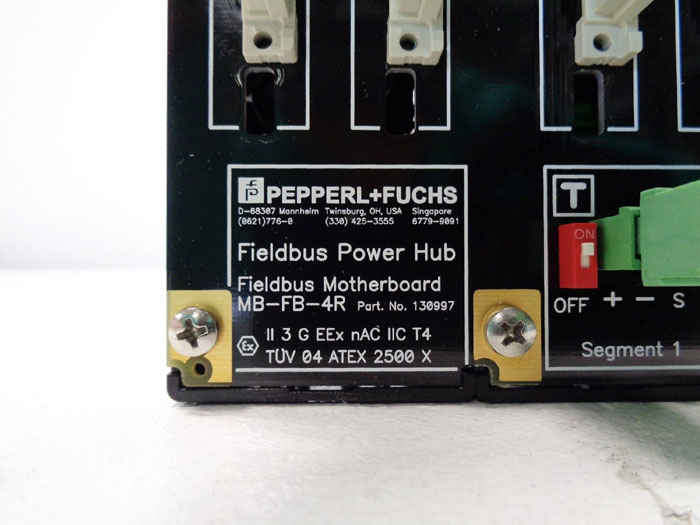 Pepperl Fuchs MB-FB-4R Fieldbus Power Hub Motherboard 130997