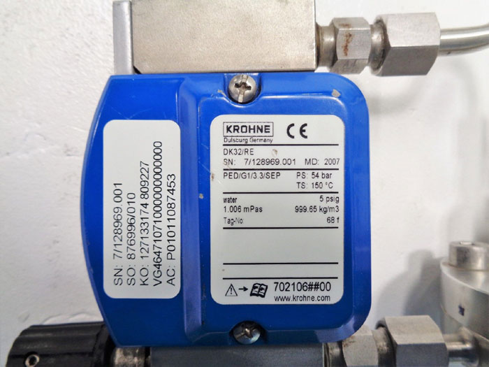 Krohne DK32/RE Variable Area Flowmeter w/ Differential Pressure Regulator