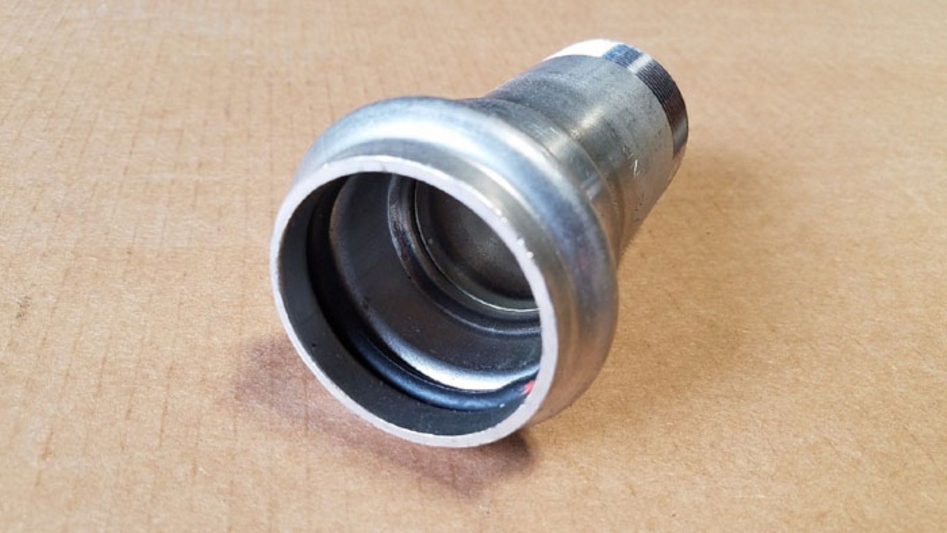 Victaulic Vic-Press 1-1/2" Male Thread Adapter 316 Stainless Steel, Sch10S #P576