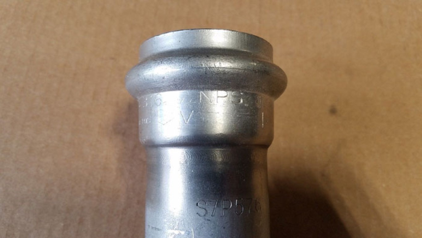 Victaulic Vic-Press 1-1/2" Male Thread Adapter 316 Stainless Steel, Sch10S #P576