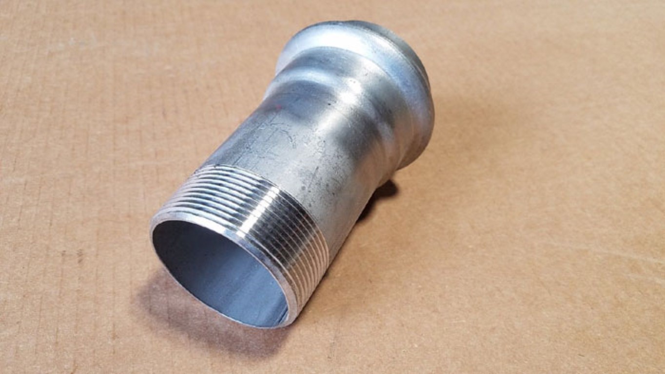 Victaulic Vic-Press 2" Male Thread Adapter 316 Stainless Steel, Sch10S #P576