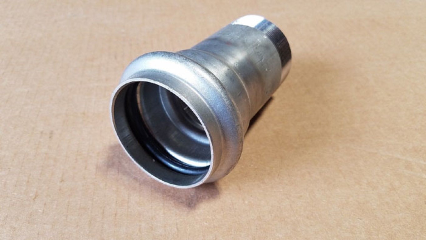 Victaulic Vic-Press 2" Male Thread Adapter 316 Stainless Steel, Sch10S #P576