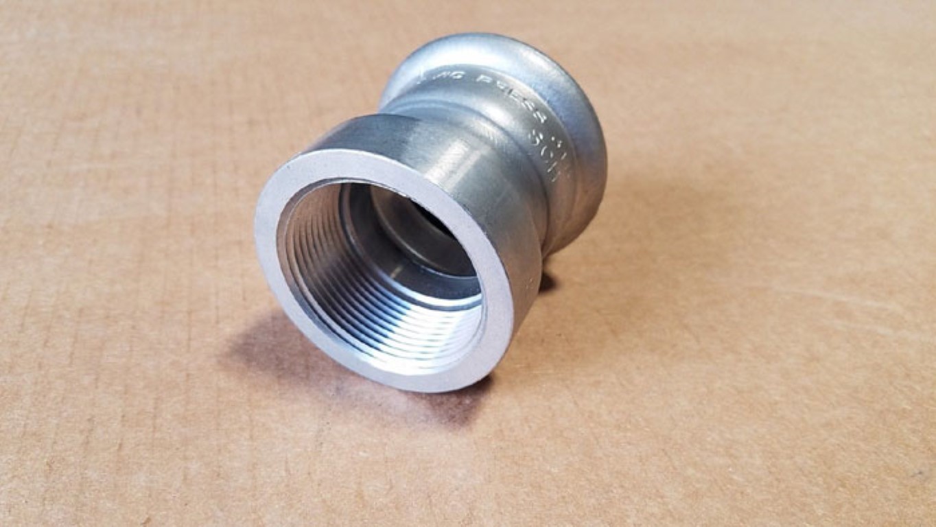 Victaulic Vic-Press 1-1/2" Female Threaded Adapter 316SS #P579