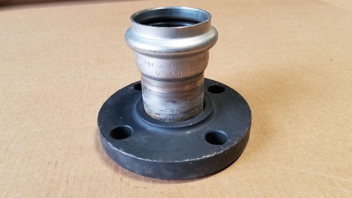 Victaulic Vic-Press 2" Coupling 316SS w/ 2" 150# Van Stone Flange A105 #P566