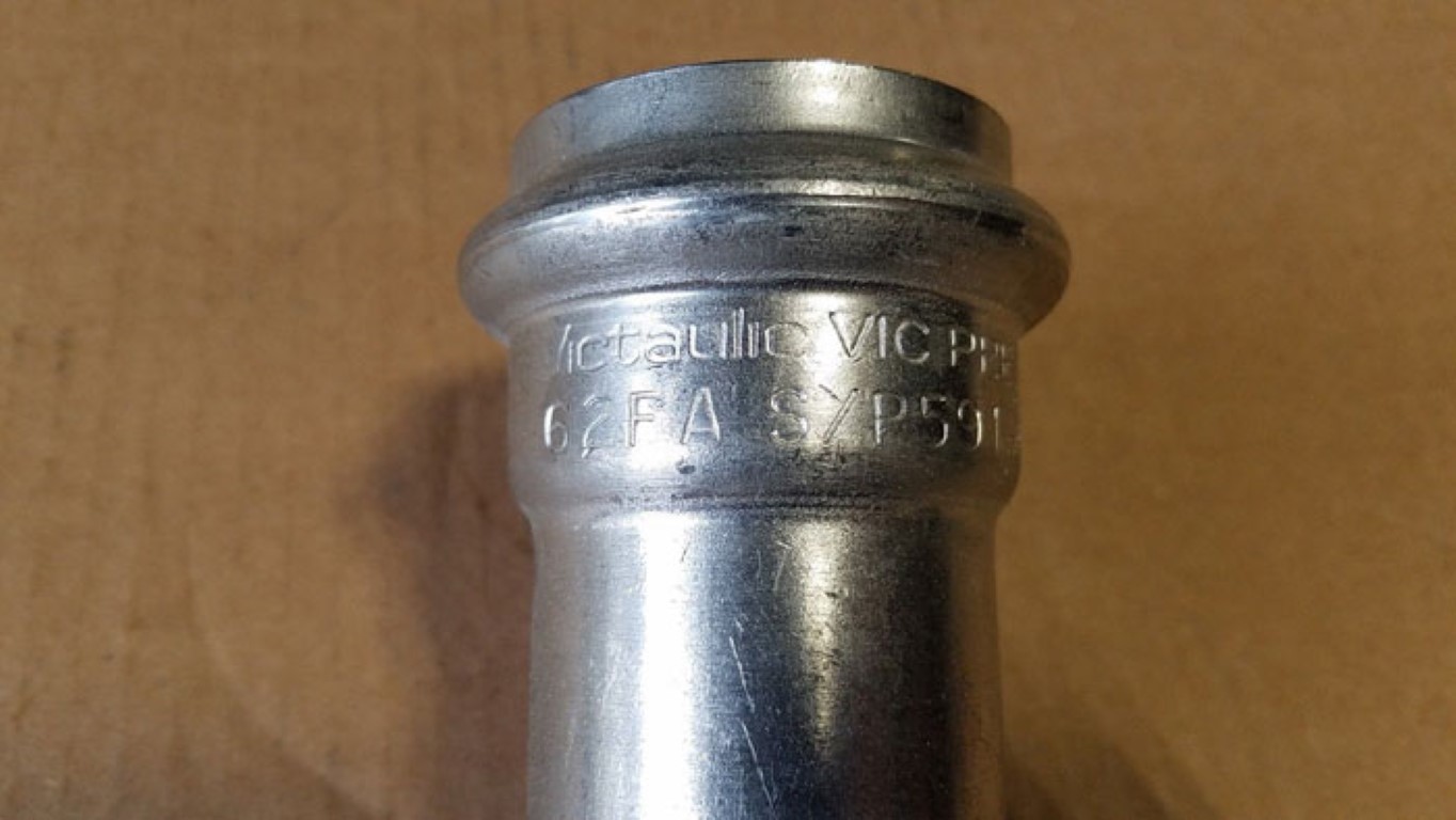 Victaulic Vic-Press 1-1/2" 45 Degree Elbow 304 Stainless Steel #P591