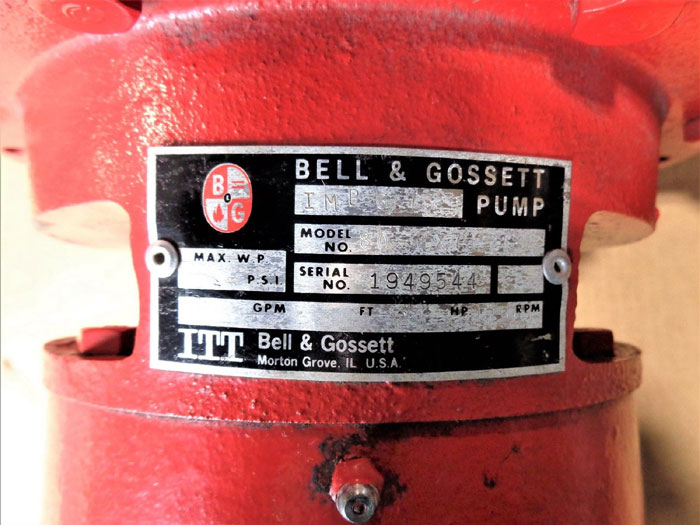 Bell & Gossett 80-2x7 Close Coupled In-Line Centrifugal Pump 6.75" Dia, 2HP