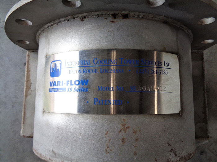 Vari-Flow 304L-12 Cooling Tower Flow Control Valve, 304 Stainless Steel