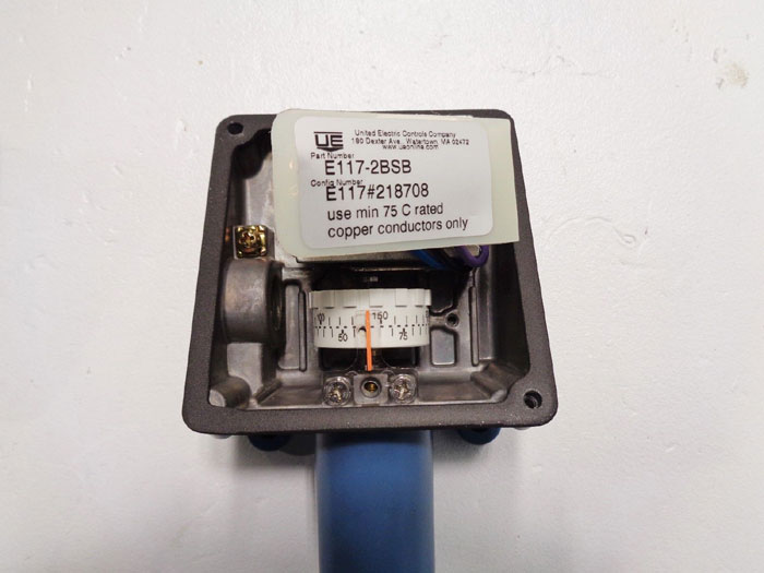 United Electric 30 to 250F Temperature Switch E117-2BSB