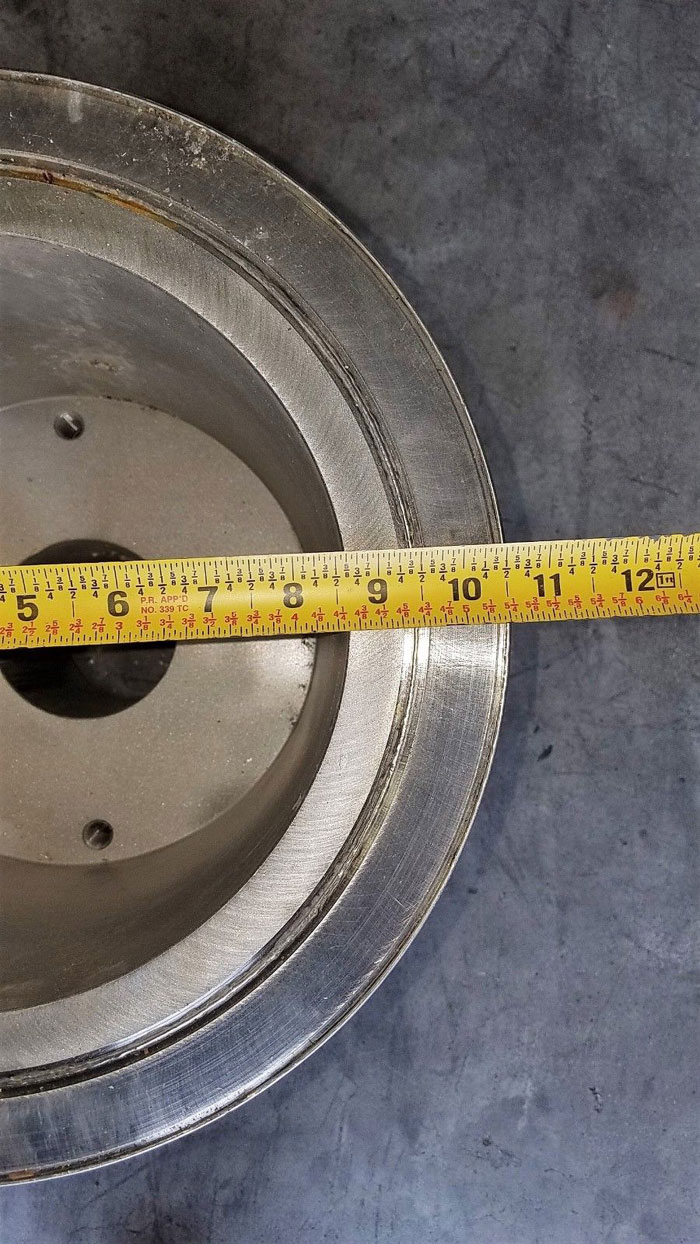 Magnetic Drive Coupling, 316 Stainless Steel, 15" Tall x 12.5" OD x 8.625" ID