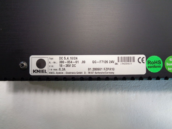 Hima Kniel Power Supply QG-F7126 24V, Type DC 5,4.10/24