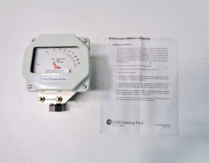 UGSI ChemFeed Armored Flowmeter 5520M02103XDXUX