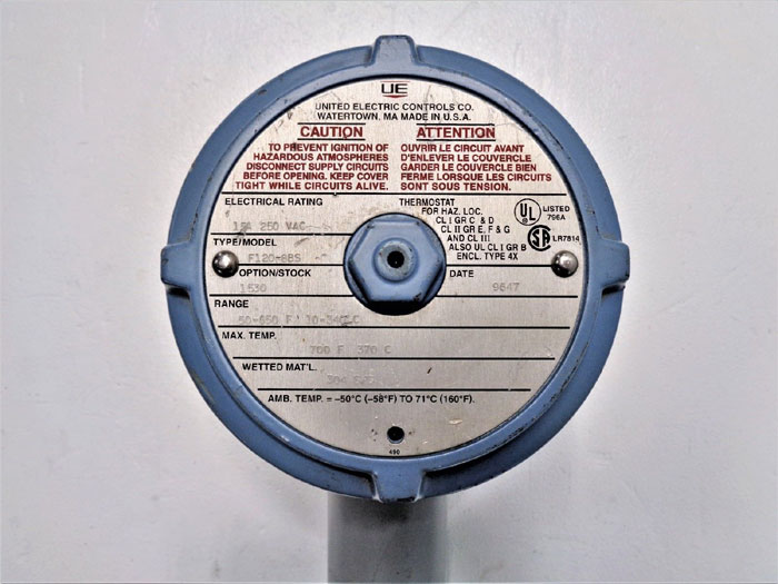 United Electric Controls Pressure Switch F120-8BS