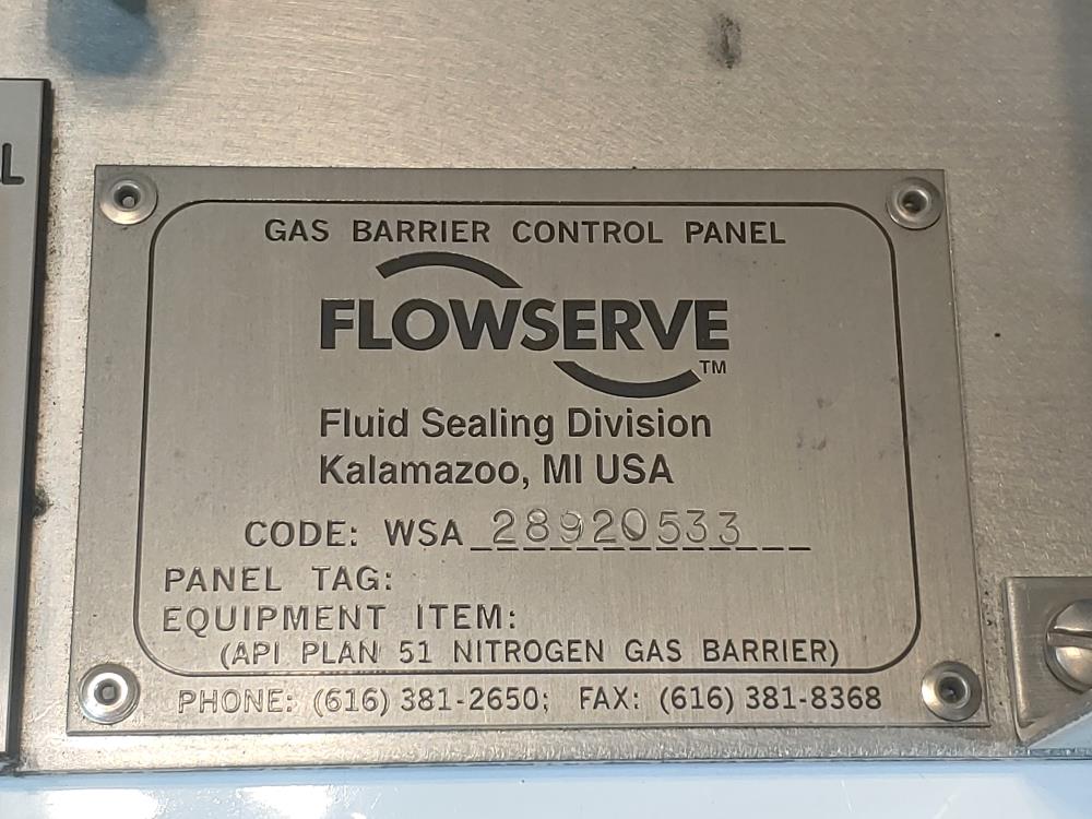 Flowserve Gas Barrier Control Panel WSA2890533