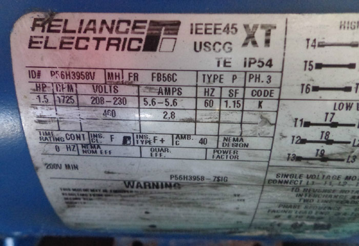 PROGRESSIVE PUMP CO. HASTELLOY C PUMP w/ RELIANCE ELECTRIC MOTOR