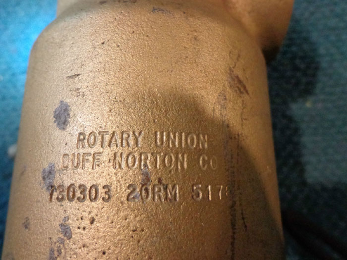 Duff-Norton 1" RH Single Flow Rotary Union 730303