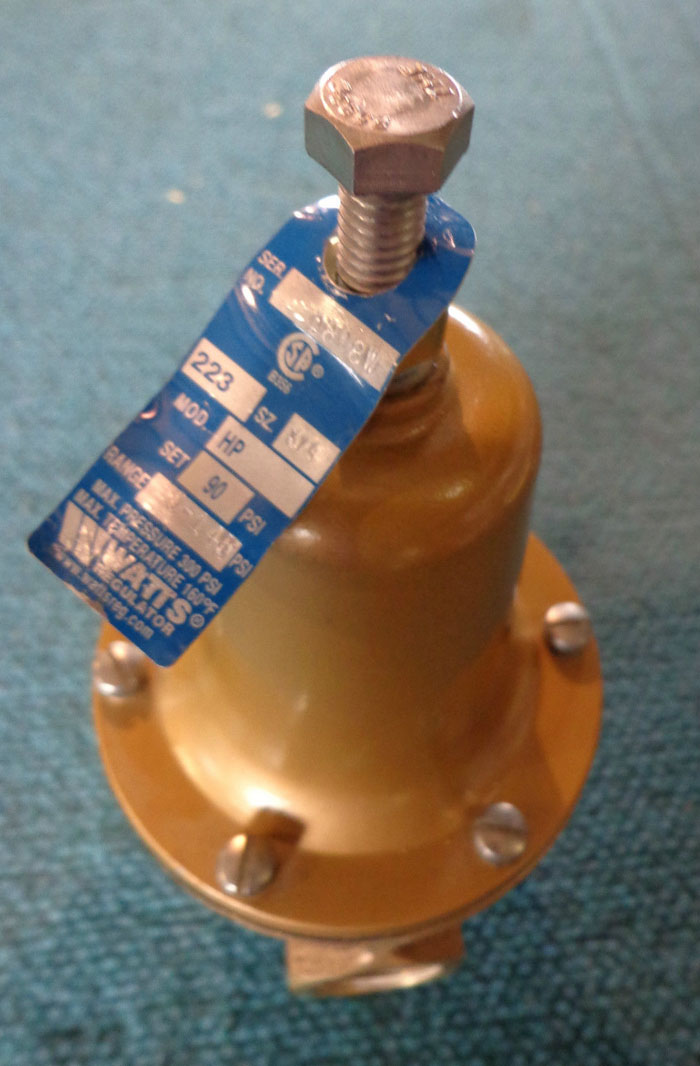 WATTS PRESSURE REDUCING VALVE 3/4"