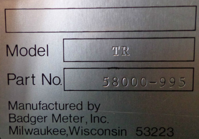 BADGER TOTALIZING RESET METER READER TR  58000-995