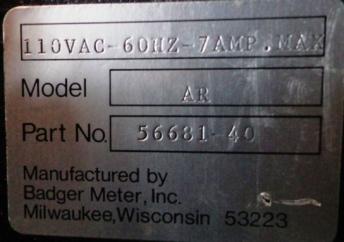 BADGER MODEL AR TOTALIZING RESET METER READER 56681-40